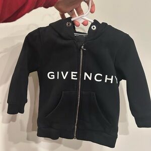 Givenchy Kids Black Zip-Up Hoodie